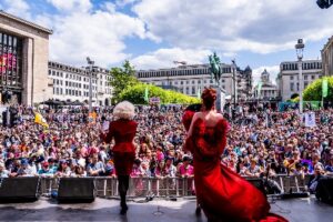 Brussels Pride’s concert stage is turning Mont des Arts into a queer choir, club and dancefloor